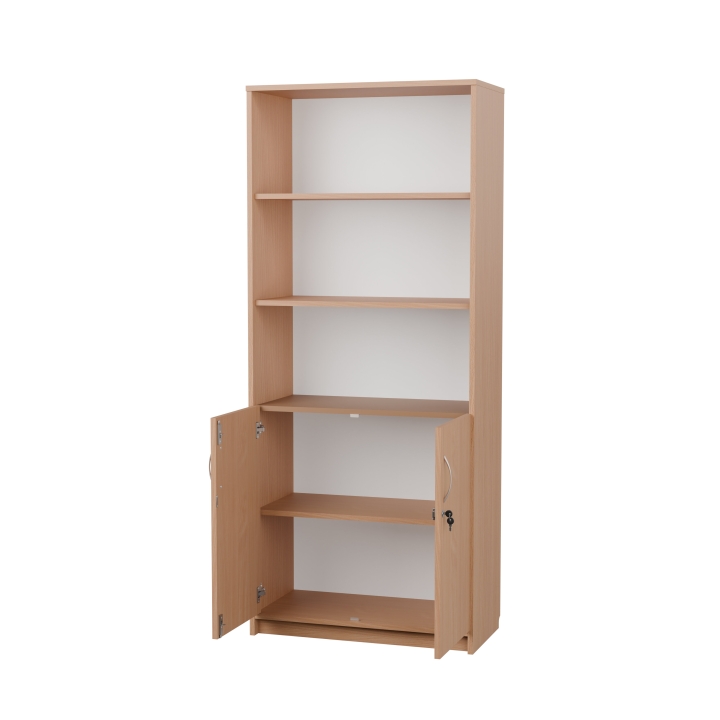 Regał szkolny JT03, wyposażony w pojemną skrytkę i półki