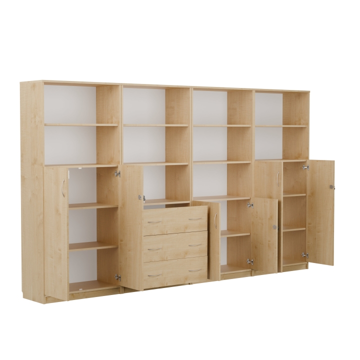 Zestaw regałów szkolno-biurowych JT2 | Certyfikowane meble szkolne i biurowe