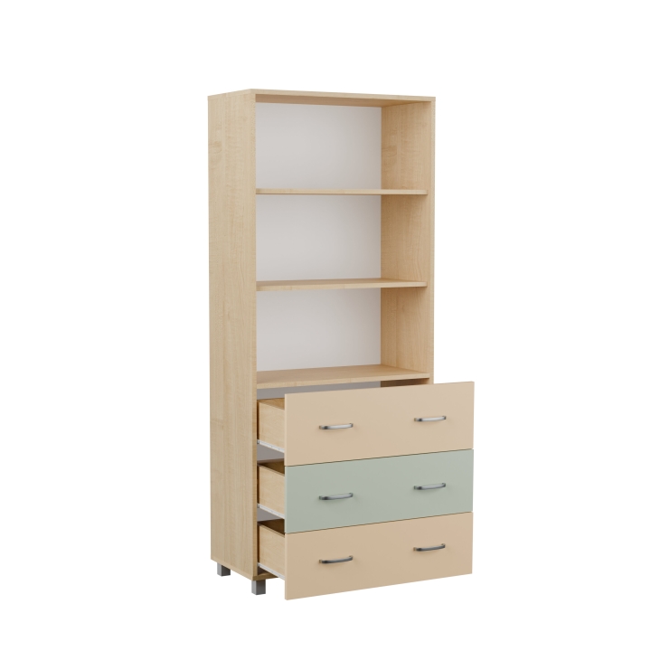 Regał szkolny JTP04 Premium, głębokie szuflady, nóżki 60 mm