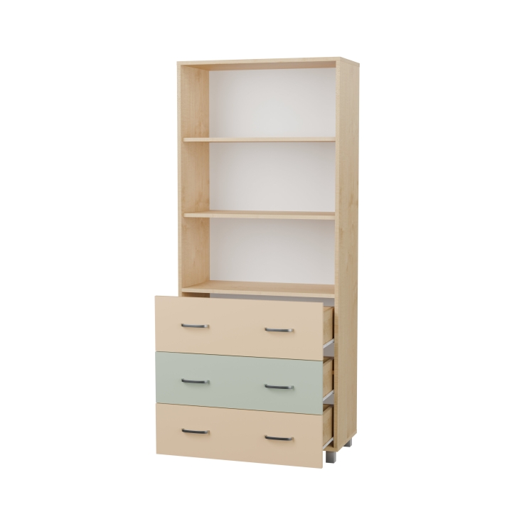 Regał szkolny JTP04 Premium, głębokie szuflady, nóżki 60 mm