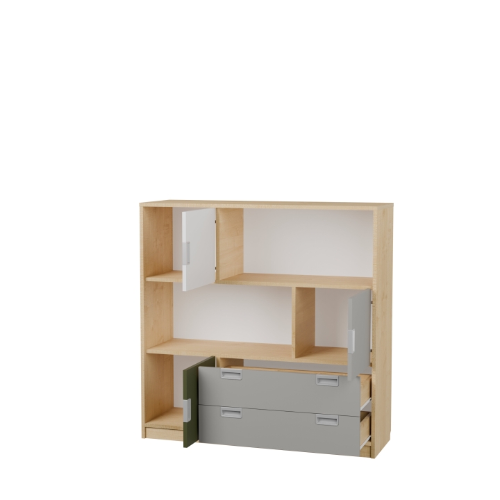 Regał szkolny KSP04 - Kolorowe skrytki PLUS