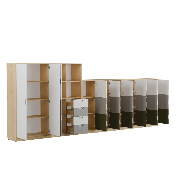 Zestaw regałów KOLOROWE SKRYTKI PLUS KSP2