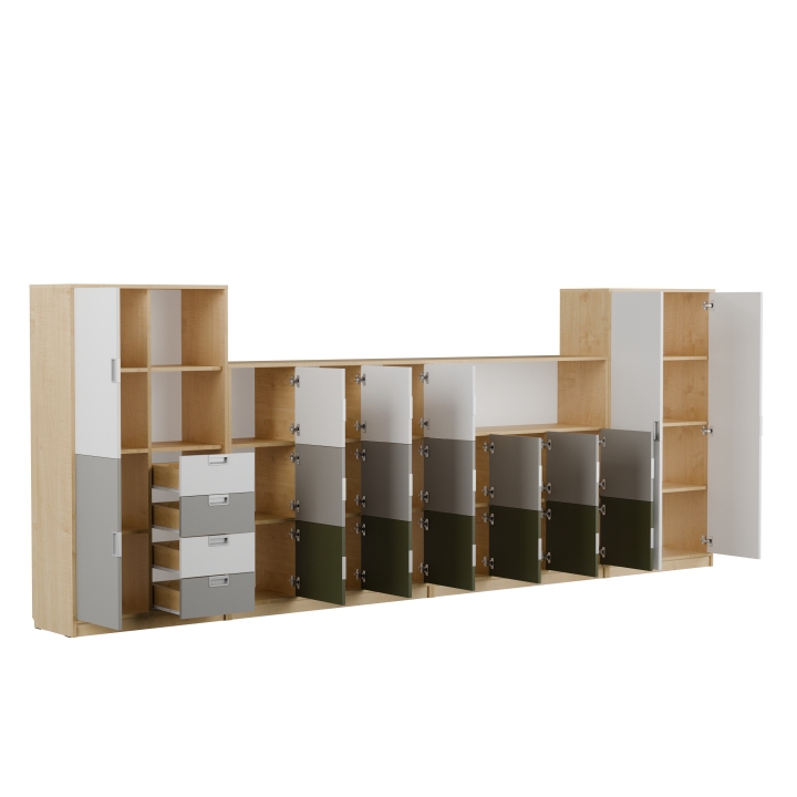 Zestaw regałów KOLOROWE SKRYTKI PLUS KSP3