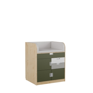 Regał Kolorowe skrytki PLUS - Przewijak KSP25 | Wyposażenie żłobków i przedszkoli