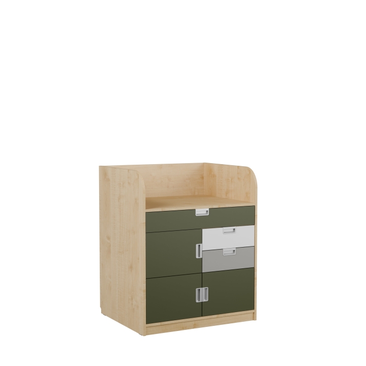 Regał Kolorowe skrytki PLUS - Przewijak KSP25 | Wyposażenie żłobków i przedszkoli