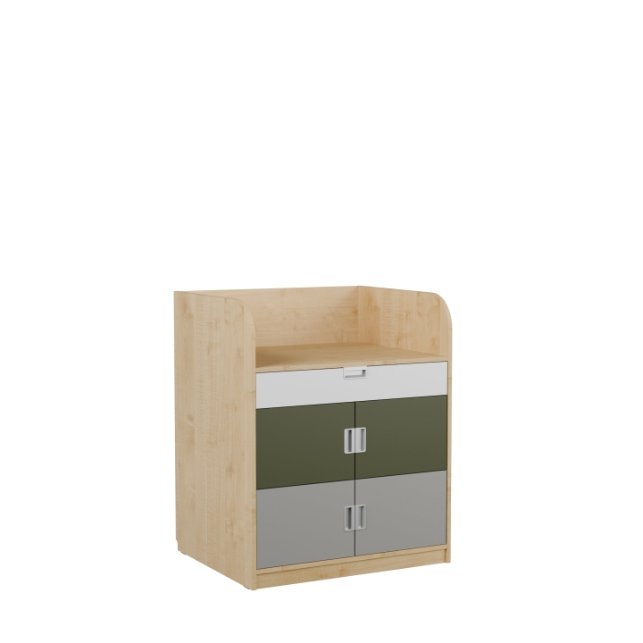 Regał Kolorowe skrytki PLUS - Przewijak KSP26 | Wyposażenie żłobków i przedszkoli