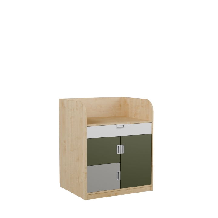 Regał Kolorowe skrytki PLUS - Przewijak KSP28 | Wyposażenie żłobków i przedszkoli