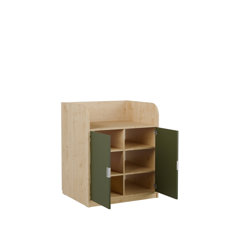 Regał Kolorowe skrytki PLUS - Przewijak KSP27 | Wyposażenie żłobków i przedszkoli