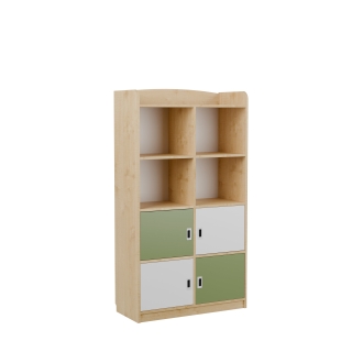 Kolorowy regał szkolny Kubuś AN02, meble do szkół i przedszkoli