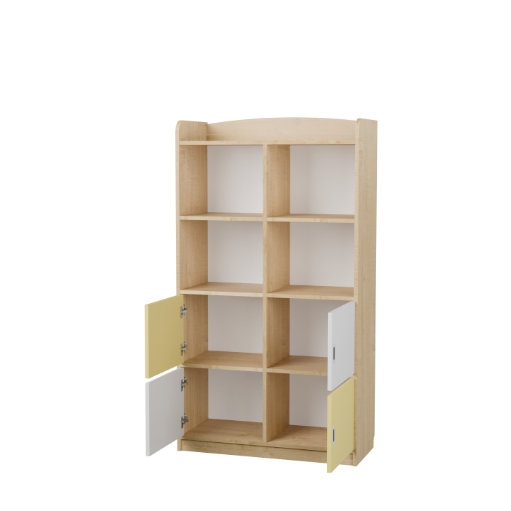 Kolorowy regał szkolny Kubuś AN02, meble do szkół i przedszkoli
