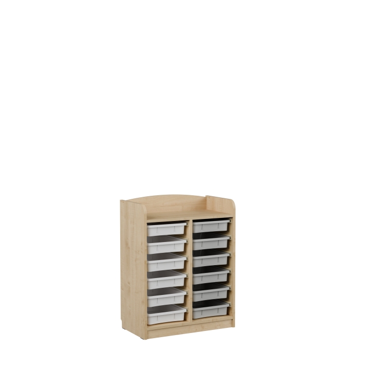 Regał szkolny z pojemnikami Kubuś AN11A | Kompleksowe wyposażenie szkół i przedszkoli