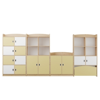 Zestaw regałów przedszkolnych Kubuś AN2 | Wyposażenie dla szkół i przedszkoli