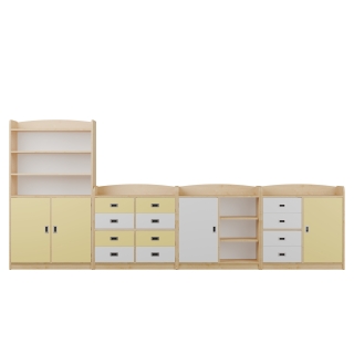 Zestaw regałów przedszkolnych Kubuś AN3 | Producent mebli szkolnych