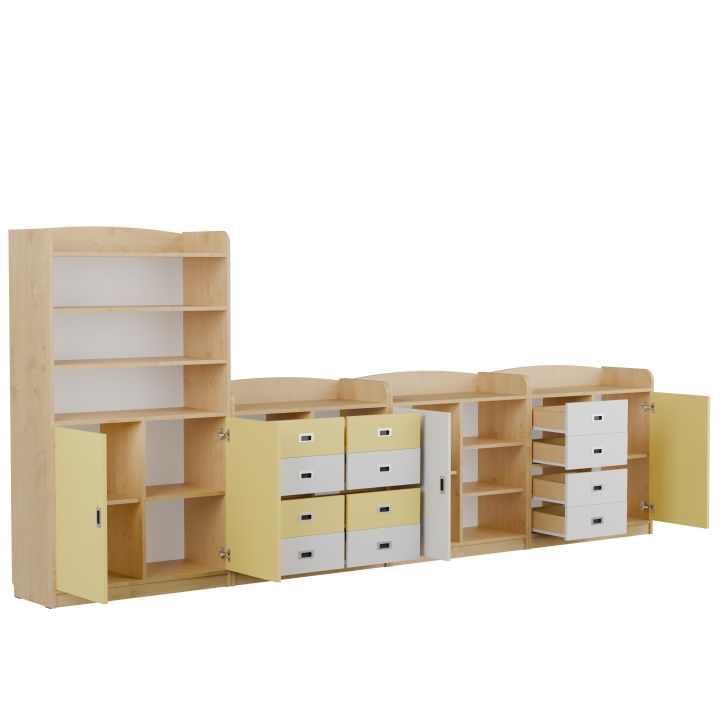 Zestaw regałów przedszkolnych Kubuś AN3 | Producent mebli szkolnych