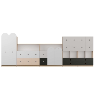 Zestaw regałów szkolnych Okrągłe 2, meble szkolne i przedszkolne