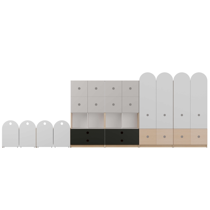 Zestaw regałów szkolnych Okrągłe 5 | Darmowa dostawa dla szkół i placówek publicznych