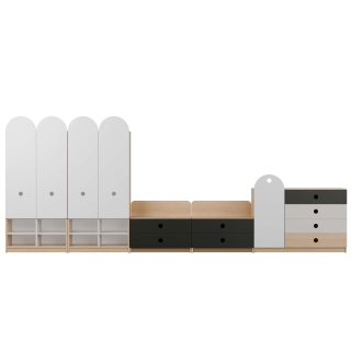 Zestaw regałów szkolnych Okrągłe 4, meble szkolne i przedszkolne