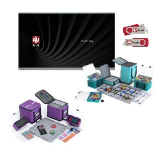3 x monitor interaktywny 75" z kluczem aktywującym Android + 6 x zestaw robotów VEX (grupa wiekowa 4-11)