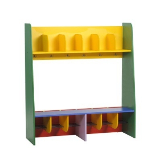 Szatnia Przedszkolak B, półka na buty, wieszaki