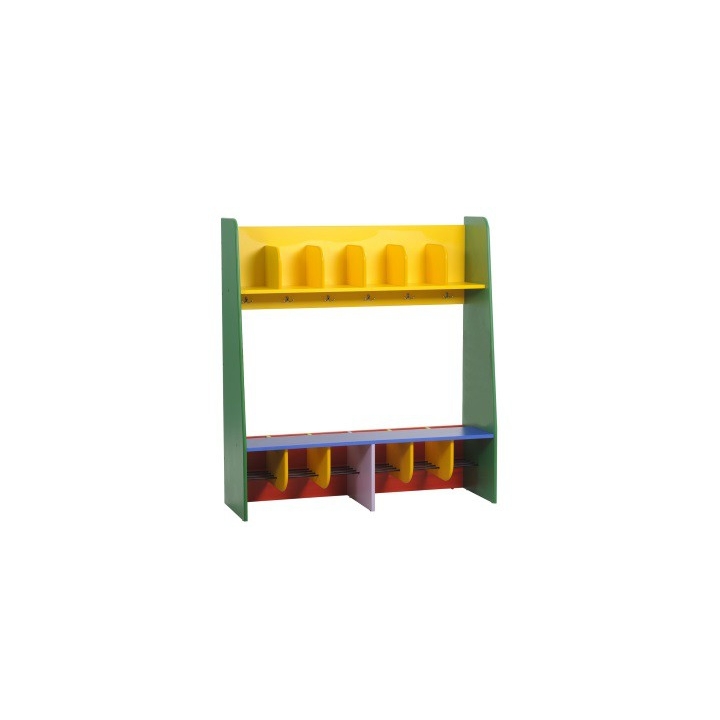 Szatnia Przedszkolak B, półka na buty, wieszaki