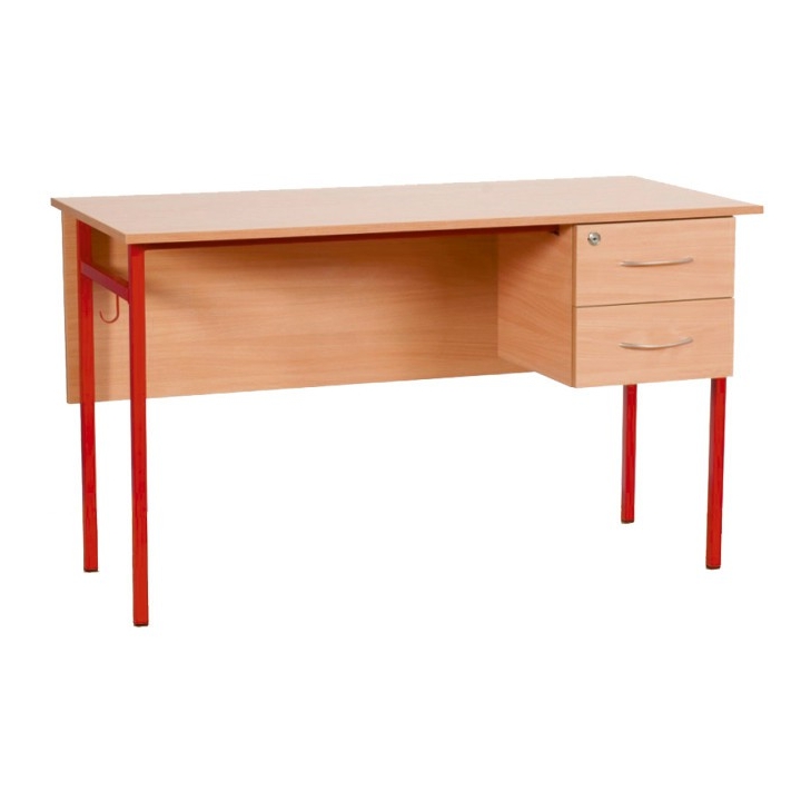 Biurko Skrzat 130x60 z szufladami na metalowym stelażu