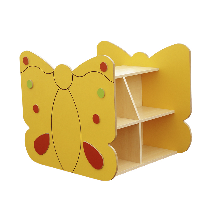 Biblioteczka Motyl dwustronna, półka na książki, zabawki, prace plastyczne