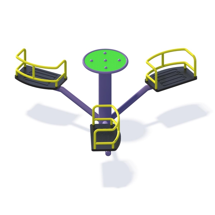 Karuzela trójramienna z siedziskami