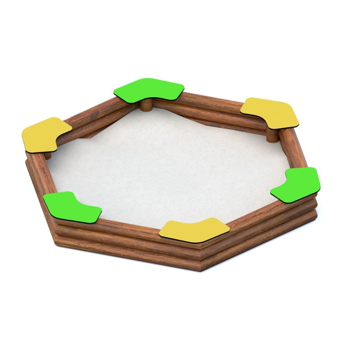 Piaskownica sześciokątna z bali 3x2,6