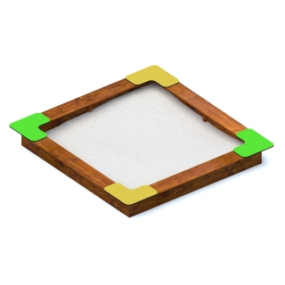 Piaskownica kwadratowa z drewna 2x2