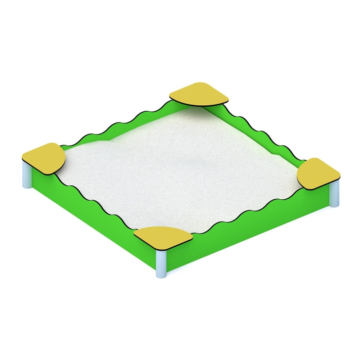 Piaskownica kwadratowa z siedziskami HDPE 2x2