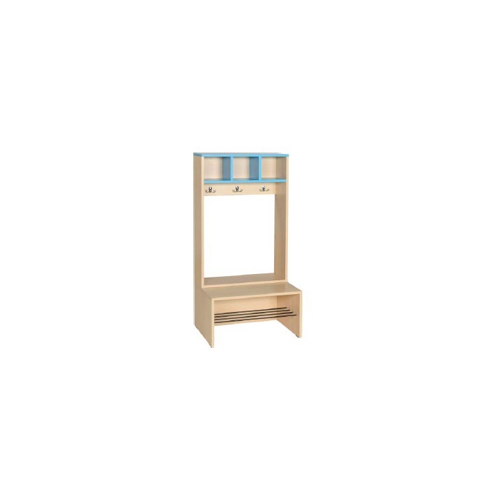 Szatnia Przedszkolak BP3, siedzisko z wieszakami i półkami