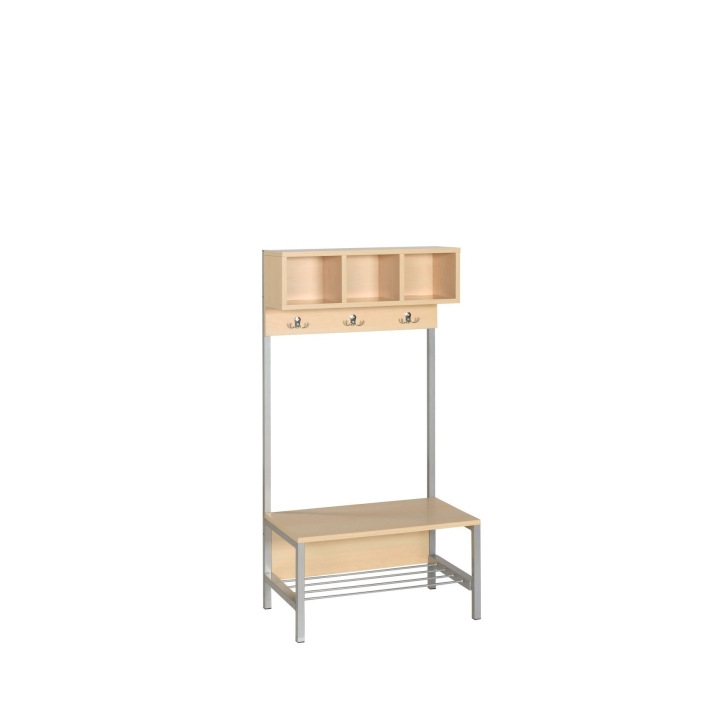 Szatnia Przedszkolak DP3, półka na buty, ławka