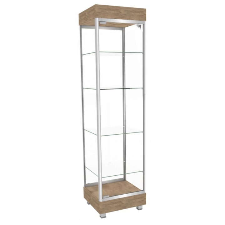 Witryna na cokole, szklane półki, wys. 200 cm
