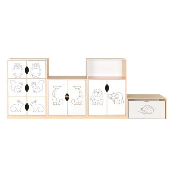 Zestaw regałów przedszkolnych Sawanna 1