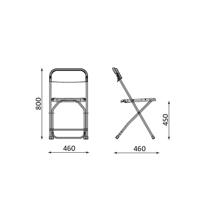 Krzesło Polyfold składane, idealne na zewnątrz jak i wewnątrz