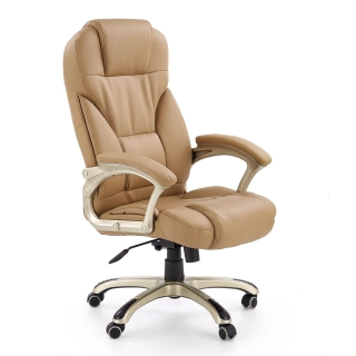 Fotel gabinetowy Desmond, tkanina lub ekoskóra. Komfortowe krzesła biurowe