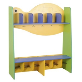 Szatnia szkolna, przedszkolna Żółw, idealna do żłobków, półka na buty