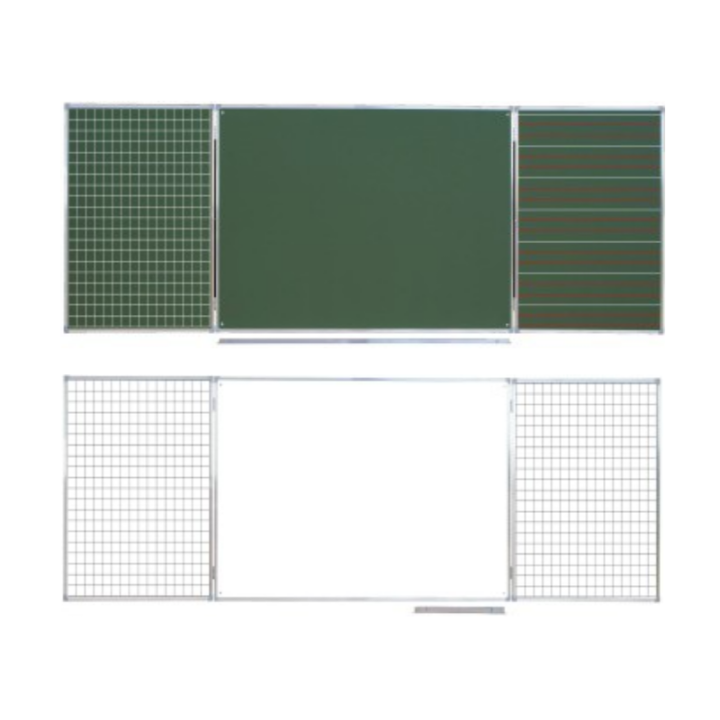 Tablica tryptyk zielona pow. lakierowana z liniaturą, magnetyczna