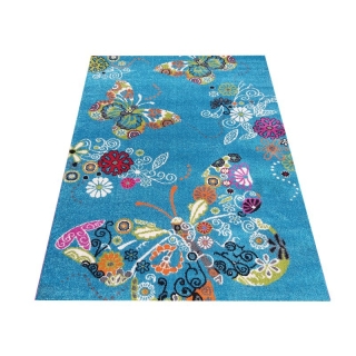 Dywan Motylki - niebieski