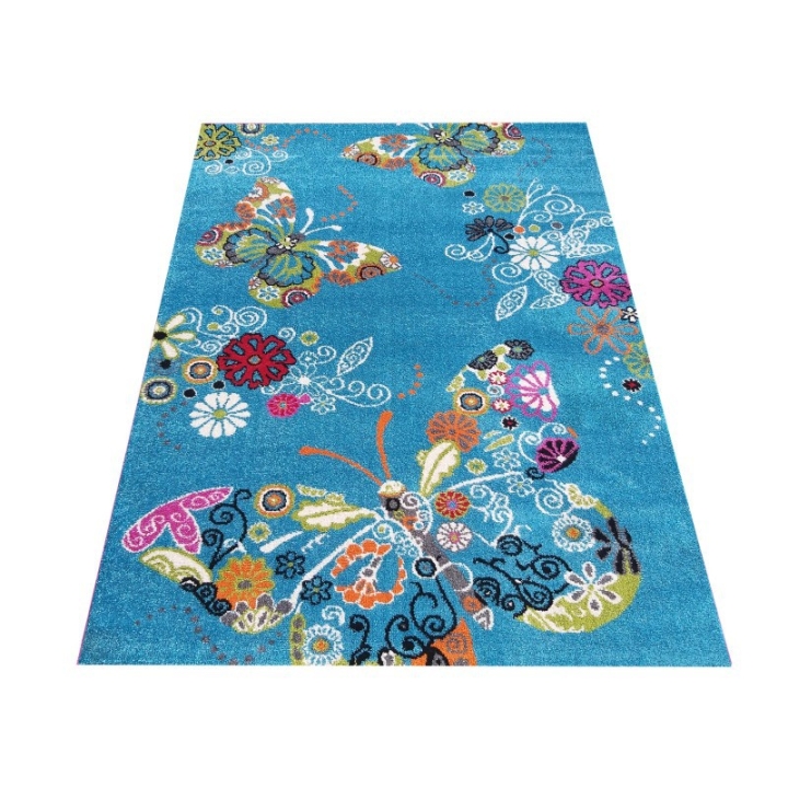 Dywan Motylki - niebieski