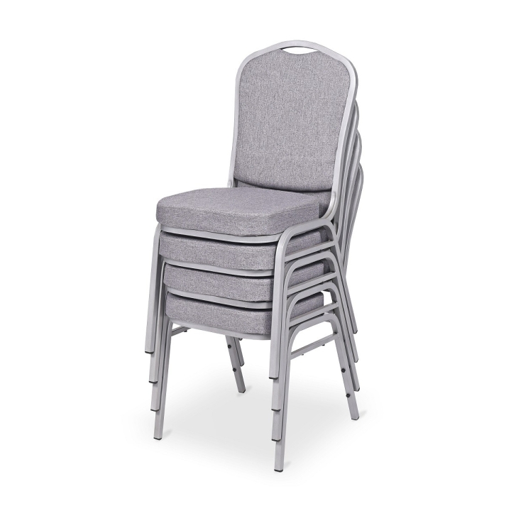 Krzesło konferencyjne Expert, jasnoszara tapicerka