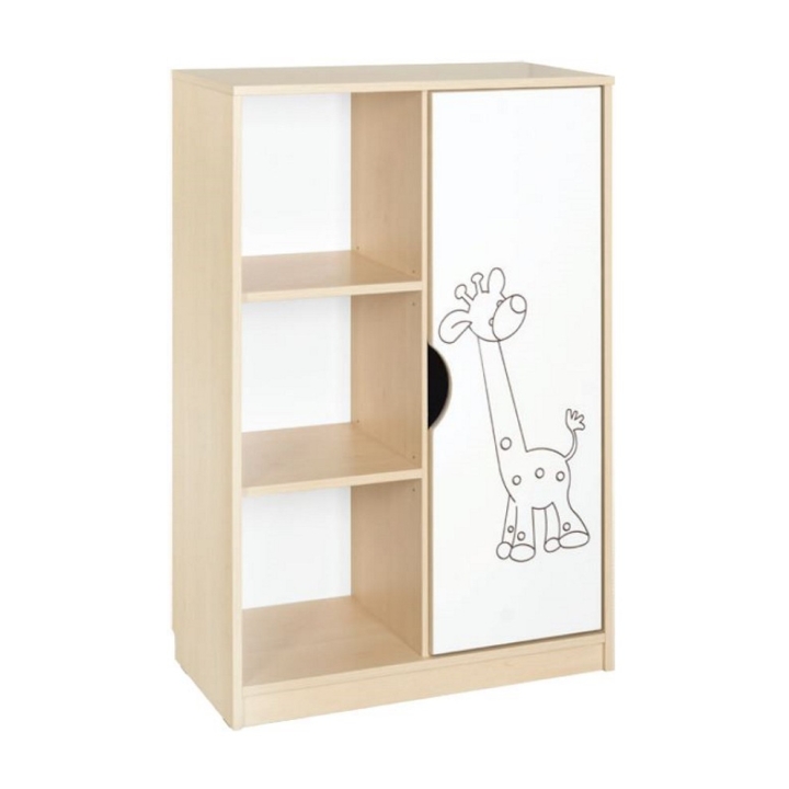Regał przedszkolny Sawanna SW03 - frezowane fronty z motywem zwierząt