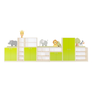 Zestaw regałów przedszkolnych Dżungla Max