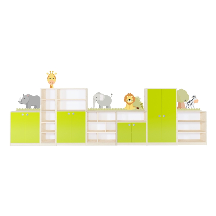 Zestaw regałów przedszkolnych Dżungla Max