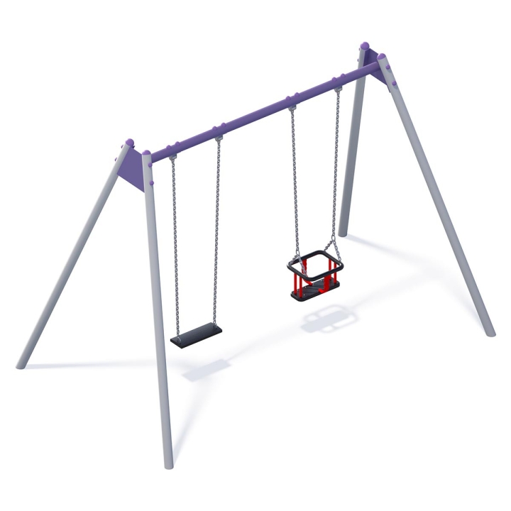 Huśtawka wahadłowa metalowa podwójna 2,5M gold