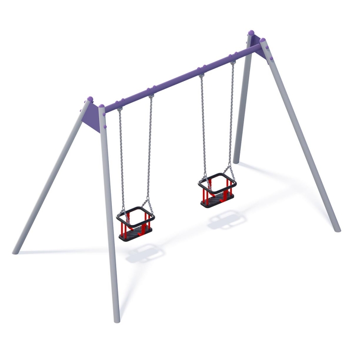 Huśtawka wahadłowa metalowa podwójna 2,5M gold