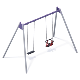 Huśtawka wahadłowa metalowa podwójna 3M