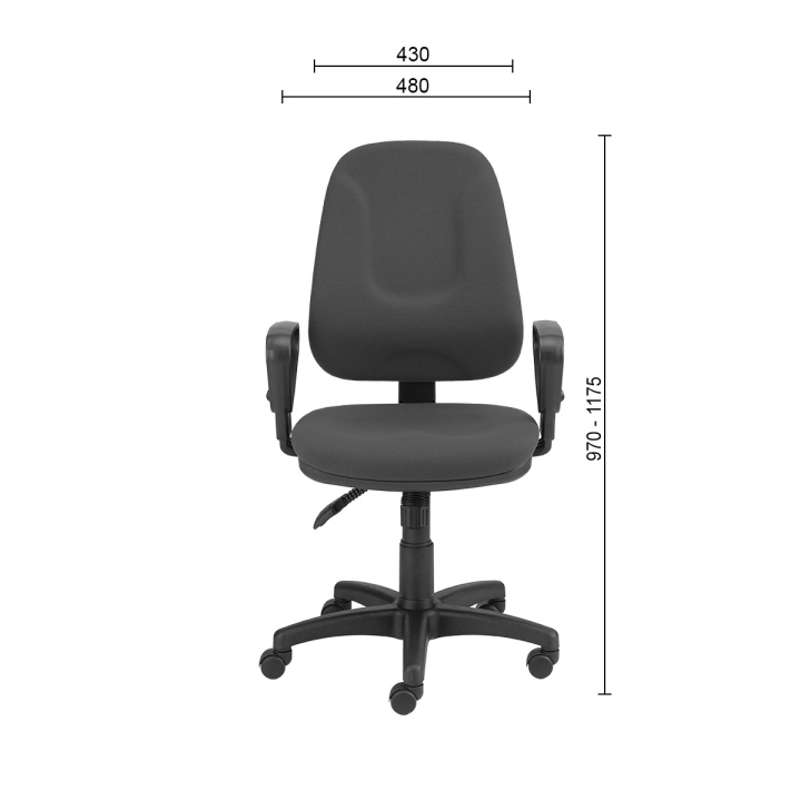 Fotel obrotowy Mistral Int, miękkie tapicerowane siedzisko i oparcie