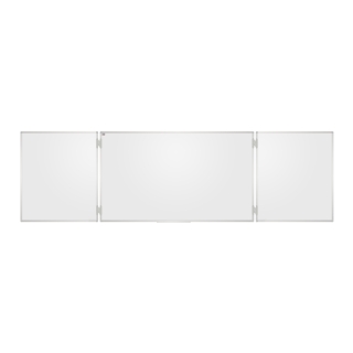 Tablica szkolna ceramiczna tryptyk - biały, powierzchnia magnetyczna