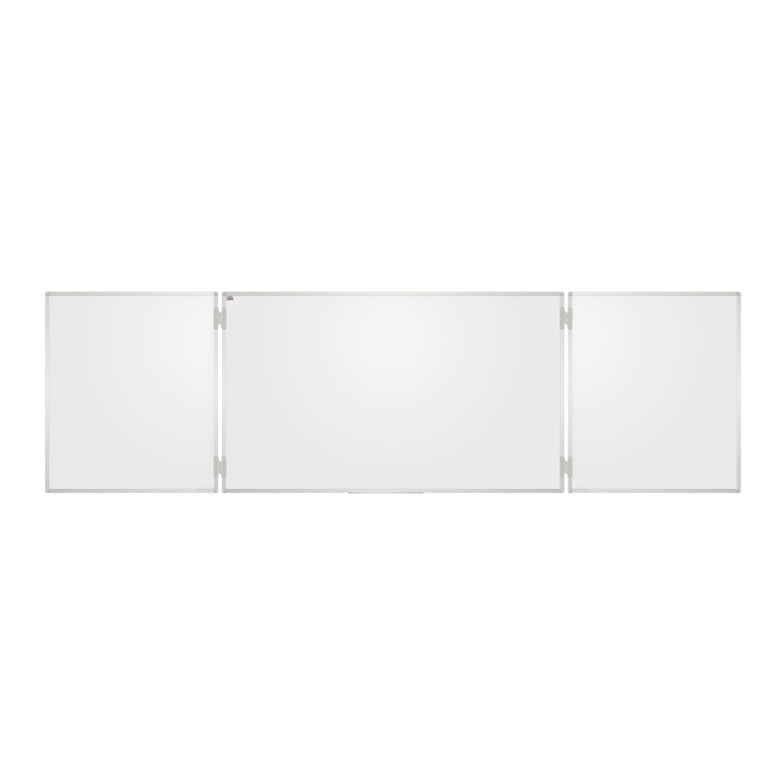 Tablica szkolna ceramiczna tryptyk - biały, powierzchnia magnetyczna